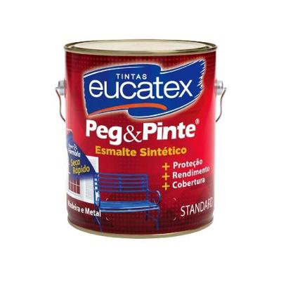 Tinta Esmalte Standard Peg e Pinte Preto Brilhante 3,6L Alta Resistência Eucatex