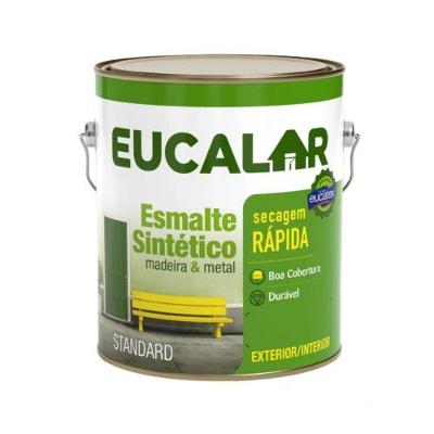 Tinta Esmalte Alto Brilho Standard Eucalar Azul Del Rey 3,6L para Madeira e Metal Eucatex
