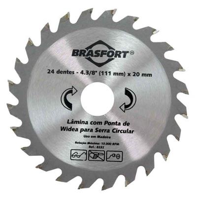 Serra de Vídea 4.3-8 X 20mm 24 Dentes 8232 para Madeira e Materiais Não Ferrosos Brasfort