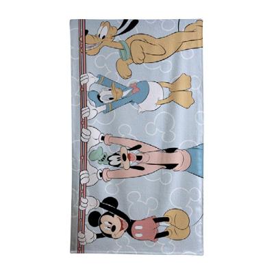 Toalha de Banho Infantil Aveludada Mickey Azul Claro 70cm X 1,30m 100% Algodão Döhler