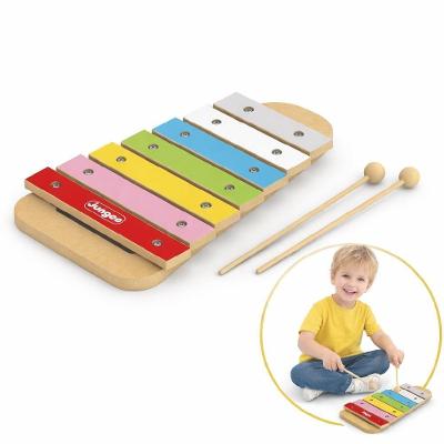 Xilofone Infantil Junges MDF 7 Notas Coloridas com 2 Baquetas Educativo Musical