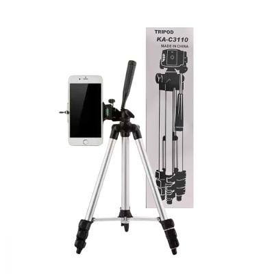 Tripé para Câmera e Celular Kapbom Tripod 3110 Ajustável 1 Metro com Suporte Universal