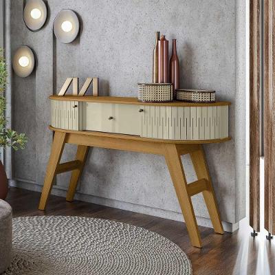 Aparador Decorativo Lauro G97 2 Portas 1 Gaveta MDP 136cm Cumaru-opala Gran Belo