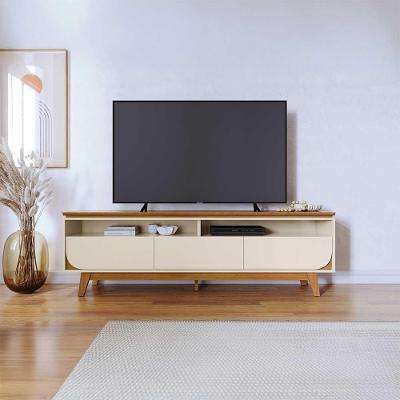 Bancada Decorativa para Tv Saiko Até 75 Polegadas MDP Cinamomo-offwhite Gran Belo