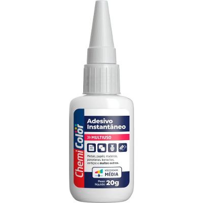 Adesivo Instantâneo Multiuso 0680632 20g Alta Aderência Chemi Color
