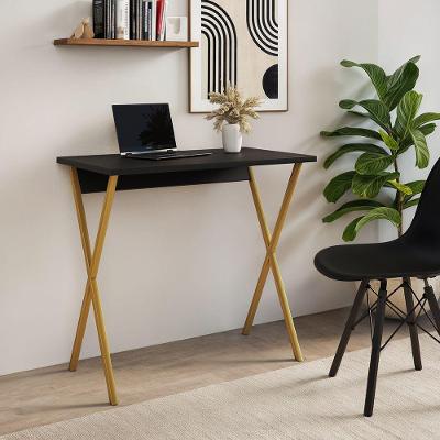 Escrivaninha X para Computador Estrutura em Ferro 120cm Preto UP Home