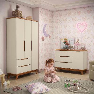 Conjunto Infantil Crescer CB1499 1 Porta sem Gavetas MDP BP Argila-jequetiba Kappesberg