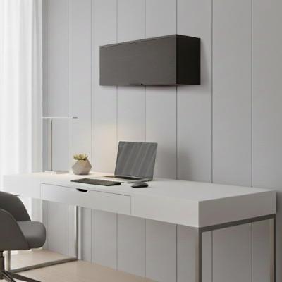Armário Aéreo Escritório 1 Porta Miami Carraro Preto Touch