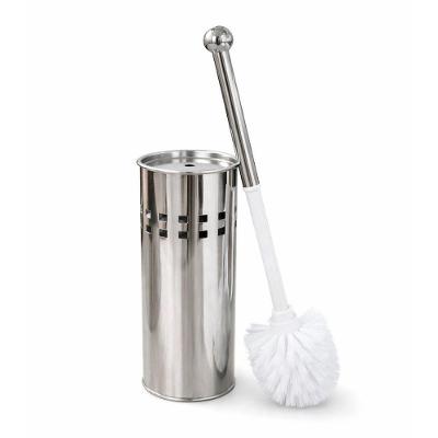 Escova para Vaso Sanitário com Suporte em Inox Cabo Longo para Limpeza de Banheiro Carisma