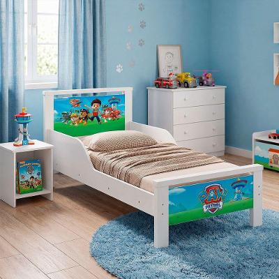 Mini Cama Infantil Meli com Colchão Tema Patrulha Canina MDF Branco Ortobom