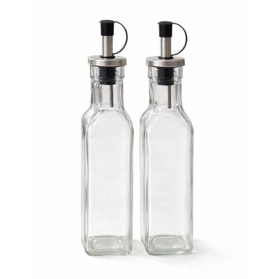 Galheteiro Porta Azeite e Vinagre Vidro 250ML com Bico Dosador para Cozinha Carisma