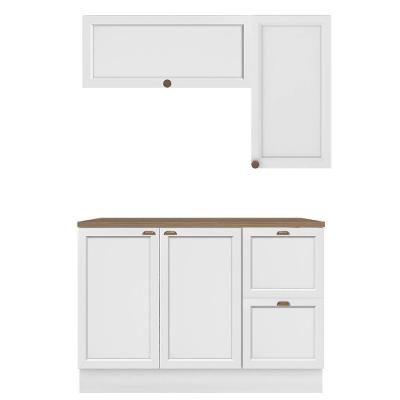 Armário para Banheiro 4 Peças Unna UNNA4P 4 Portas MDP e MDF 120cm Branco Poliman Móveis