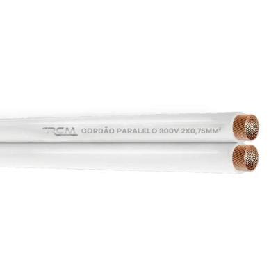 Fio Paralelo 300V 2x0,75mm para Instalações Elétricas Branco RCM Cabos Elétricos