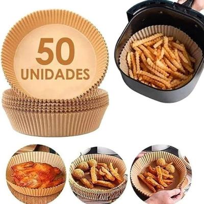 Forma de Papel Descartável para Air Fryer 20cm Kit 50 Peças para Fritadeiras 3L a 5L Imporiente