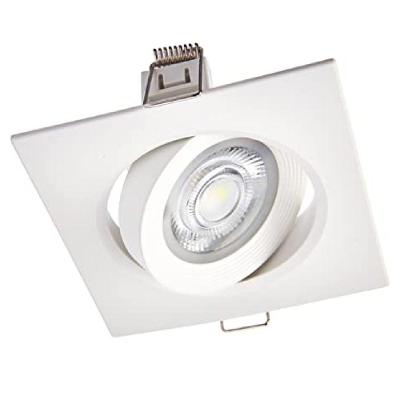 Spot LED Quadrado 3W Bivolt 6500K Branco para Teto e Forro Embutir Foxlux