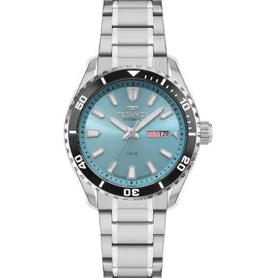 Relógio Masculino Automático 8205PM-1A com Pulseira de Aço Inox Prata Technos
