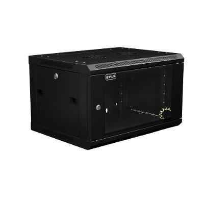 Rack de Parede 19 6U Mini EV-DW6406 com Porta de Vidro Temperado Evus