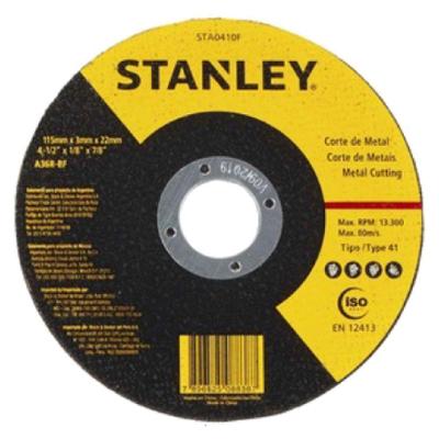 Disco de Corte para Metal Sta0410f 4 1-2x3,0mmx7-8 com Menor Vibração Stanley