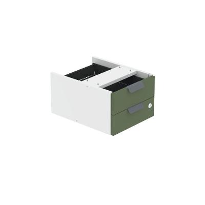 Gaveteiro Aéreo GA02G P15 2 Gavetas Branco-Sálvia Pandin Móveis