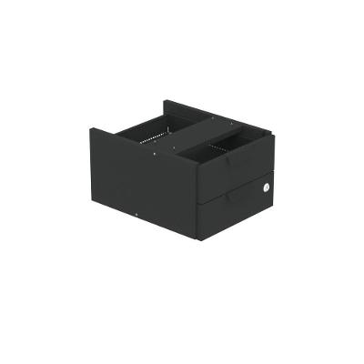 Gaveteiro Aéreo GA02G P15 2 Gavetas em MDF-MDP com Fechadura Preto Pandin Móveis