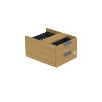 Gaveteiro Aéreo GA02G P15 2 Gavetas MDP BP Branco para Mesa Escritório Pandin Móveis