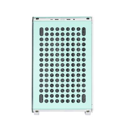 Gabinete para Computador Qube 500 Flatpack Macaron Edition Mid Tower ATX Aço Vidro Temperado Menta
