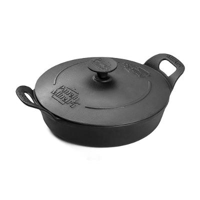 Travessa Redonda com Tampa em Ferro Fundido 22cm 1,7L para Bares e Restaurantes Panela Mineira