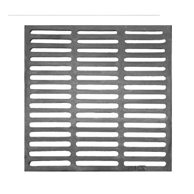 Ralo Grelha Quadrado Ferro Fundido 4141FG para Drenagem de Águas Pluviais 80x80cm Preto