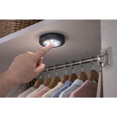 Luminária Led Adesiva Touch sem Fio para Armário Gaveta e Corredor Preto Black Bull