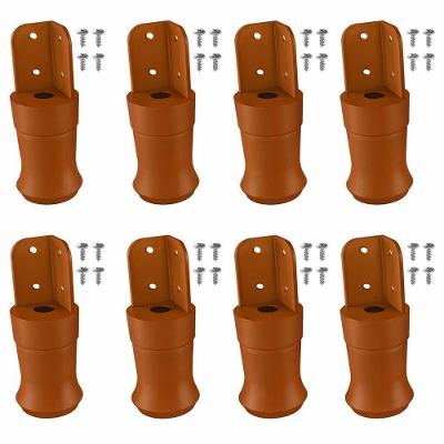 Kit 8 Pés para Guarda Roupa TNA Decor Reguláveis 95mm com Cantoneira Cinamomo