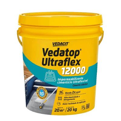 Impermeabilizante Vedatop Ultraflex 20kg 132970 Bi Componente Flexível para Áreas Internas