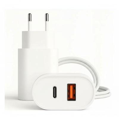 Carregador de Celular MDM com Cabo Tipo C e Cabo Lightning 20W Branco Kit Completo