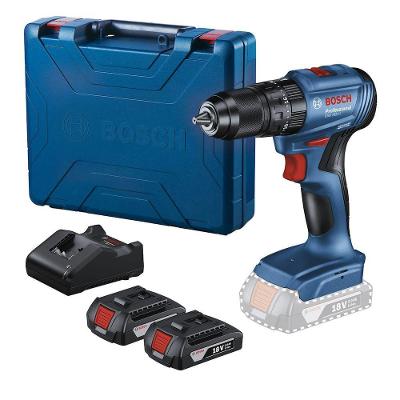 Parafusadeira Furadeira de Impacto Bosch GSB185 LI Brushless com Maleta Íons de Lítio Carregador