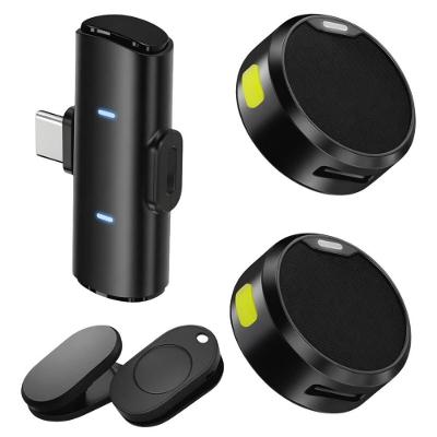 Microfone de Lapela sem Fio Usb C para Gravação Profissional com Kit Duplo MDM