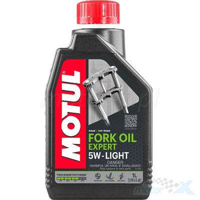 Óleo para Garfo e Amortecedor Fork Oil Expert Light 5W 1L Suspensão Dianteira Invertida Motul