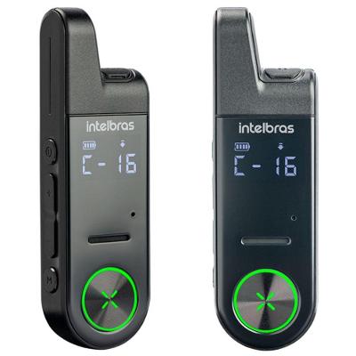 Rádio Comunicador Intelbras RC 6 Mini Walkie Talkie UHF Analógico 16 Canais Kit com 2