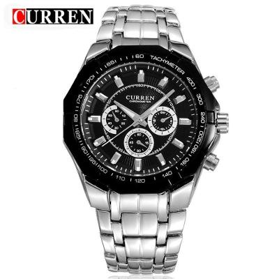 Relógio Masculino Curren 8084 Analógico à Prova D'água com Pulseira de Aço Inox Preto