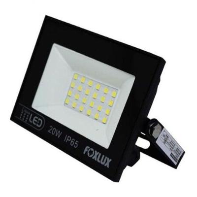 Refletor LED 20W 6500K Bivolt para Iluminação Intensa Preto Foxlux