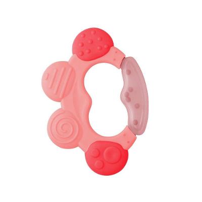 Mordedor Infantil Chocalho Clingo em Silicone Livre de Bpa Rosa Brasgroup