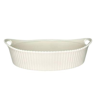 Travessa Oval com Alça Melamina Bestfer 21,5cm para Servir Alimentos na Mesa Rio Chens