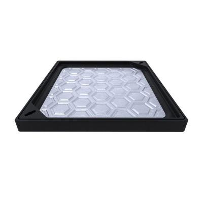 Tampão Simples com Rebaixo para Caixa de Passagem Inspeção TPR01PSPM Preto 30x30cm