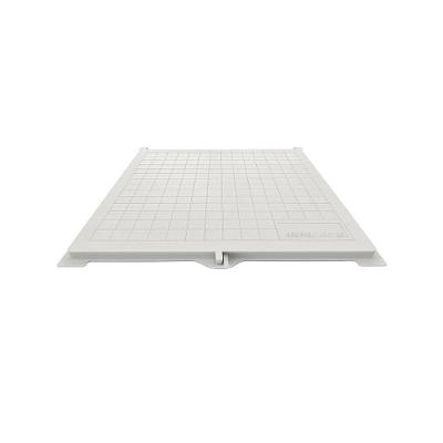 Tampão Articulado TP02BRSPM para Caixa de Passagem Inspeção Alumínio Fundido Branco 30x30cm