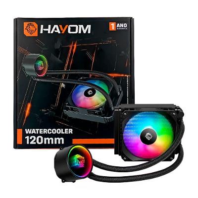 Water Cooler MOD.FC1314 para Processador 120mm Compatível Intel Amd Preto Hayom