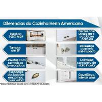 Paneleiro de Cozinha Americana c/ 2 Portas e 2 Gavetas (2 Fornos) 71,5cm Cinza - Henn - 2