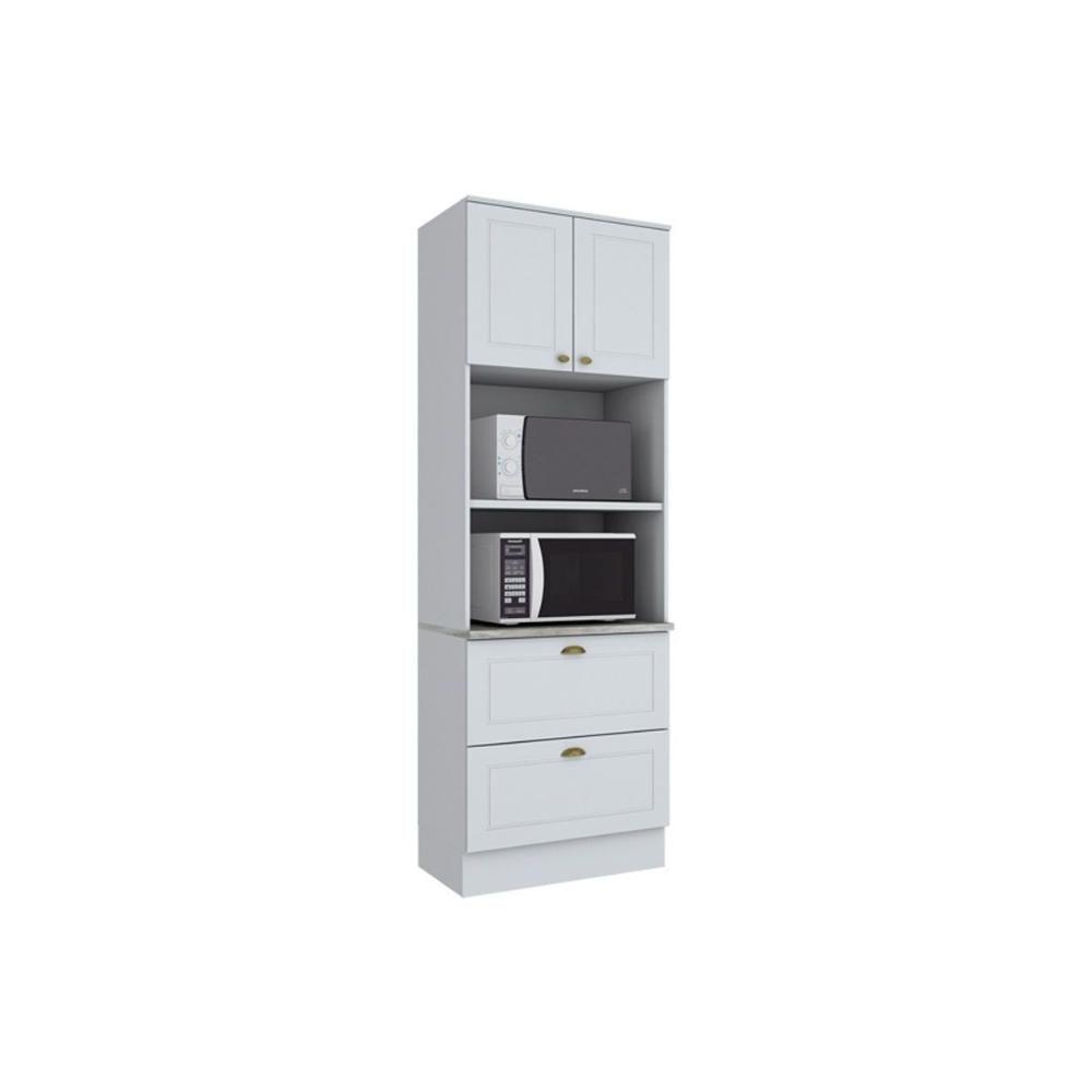 Paneleiro de Cozinha Americana 2 Portas e 2 Gavetas (2 Fornos) 71,5cm Branco - Henn - 1