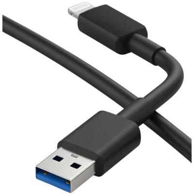Cabo Lightning para Usb 3.0 MDM Carregamento Rápido e Transferência de Dados Preto 1 Cabo
