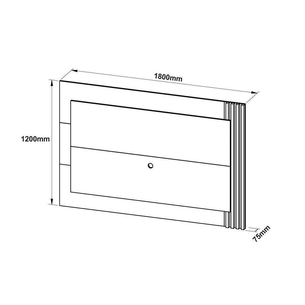 Painel Para Tv Pl3001 Até 65 Polegadas Natural/off White - Tecno Mobili - 3