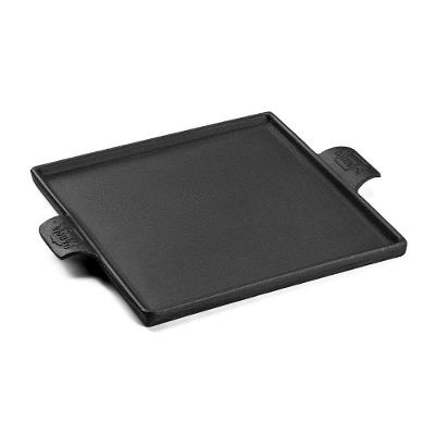 Chapa para Petiscos Quadrada 22x22cm Ferro Fundido Alça de Ferro para Fogão Panela Mineira