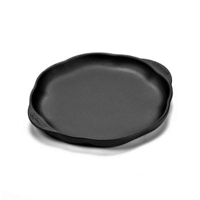 Chapa para Petisco Redonda Redondo 24x1,5cm em Ferro Fundido Preto Panela Mineira