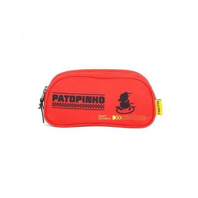 Estojo Juvenil Médio Duplo Luxcel Free Fire ET49783FF 3L 22x10x7cm Vermelho